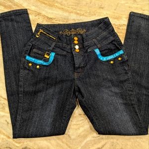 Queen Jeans Design by U.S.A. Stretchy Jeans UK Size 15 USA 6-8